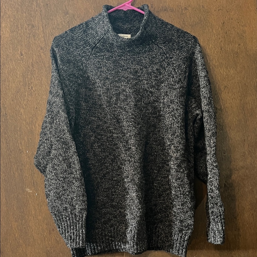 L.L. Bean Men's Heathered Gray Turtleneck Sweater
